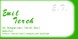 emil terch business card